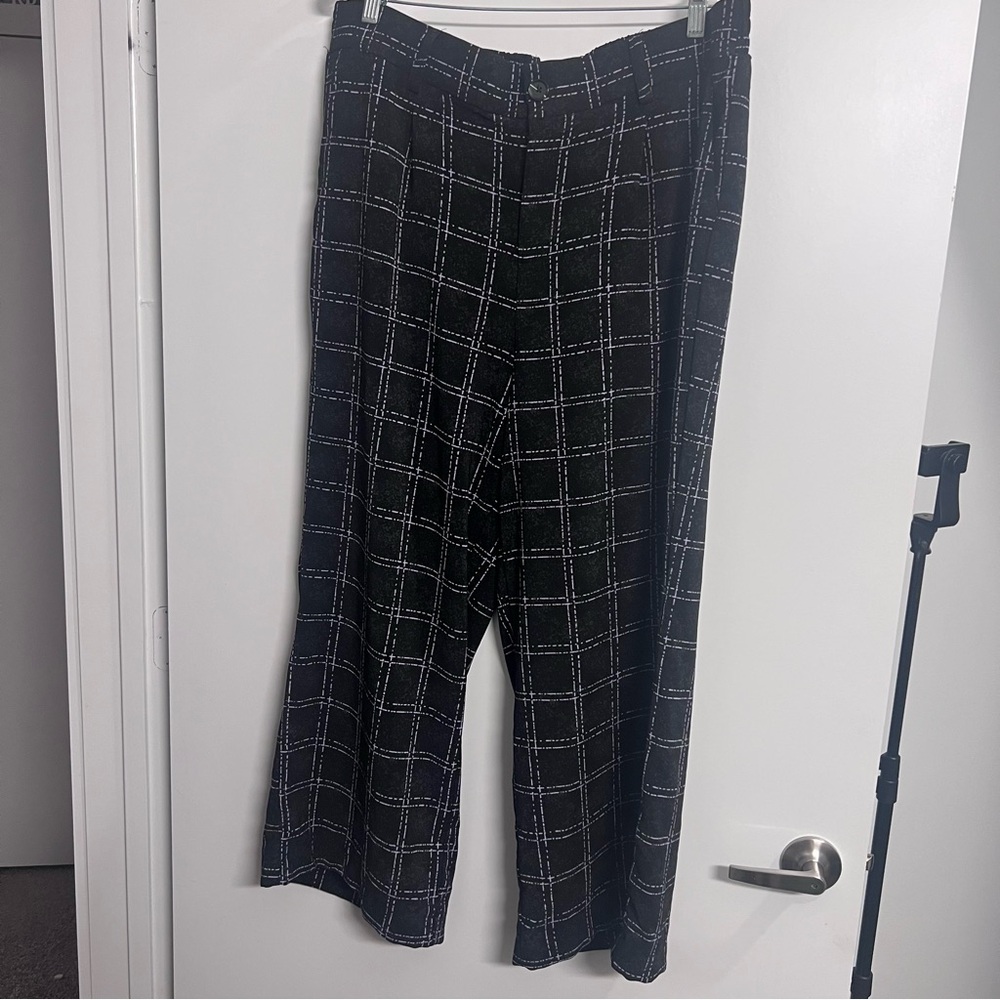 Torrid Black and White Checkered Pants